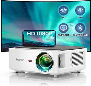 Projector with WiFi and Bluetooth, 13000L Outdoor Movie Projector Native 1080P 5G WiFi 4K Supported